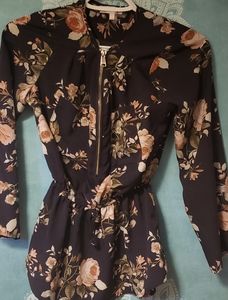 Long sleeved floral blouse